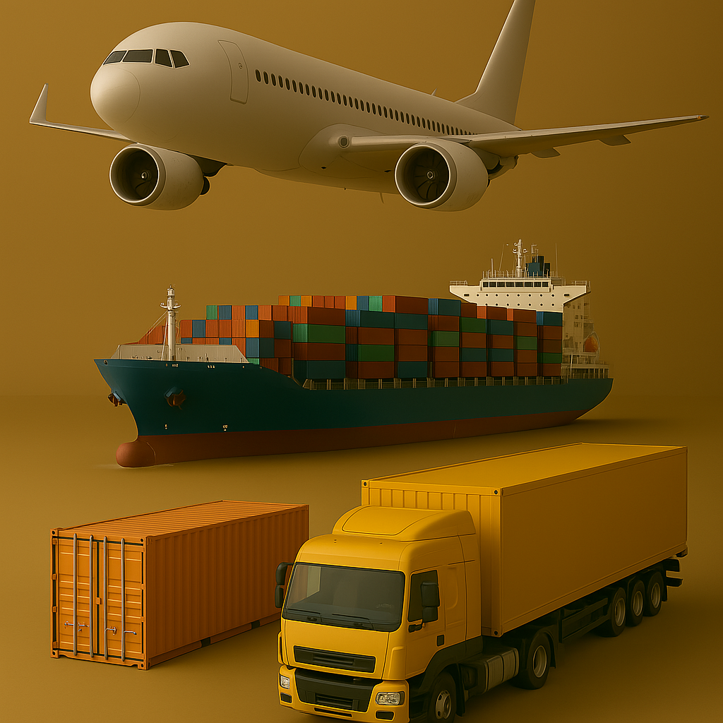 خدمات النقل البحري والبري والجوي